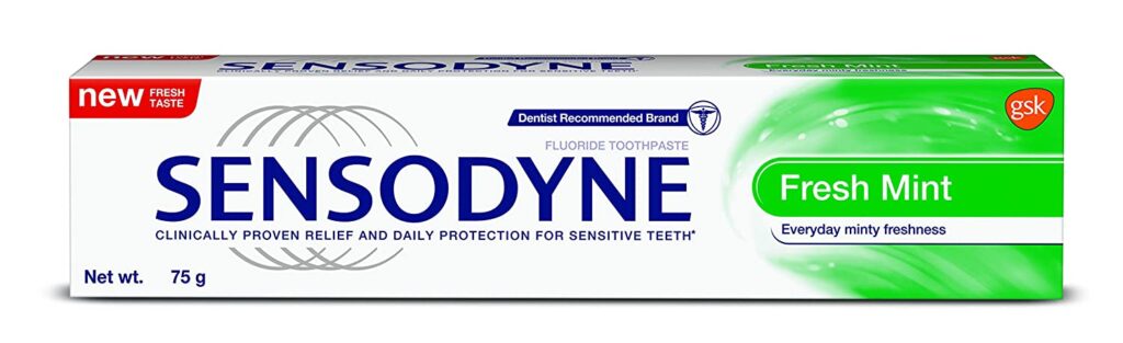 सेंसोडाइन फ्रेश मिंट टूथपेस्ट (Sensodyne Fresh Mint Toothpaste)