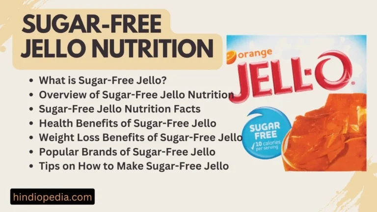 Sugar Free Jello Nutrition